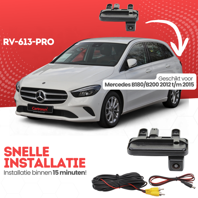 Mercedes B180/B200 Achteruitrijcamera | 2012 t/m 2015 | Nachtzicht & HD Beeld