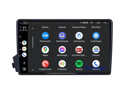 SsangYong Actyon CarPlay autoradio | 2005 t/m 2011 | Denago DNG-A250 | 9 inch | Android 13 | Draadloos CarPlay & Android Auto