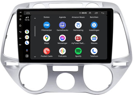 Hyundai i20 | Android 13 | Autoradio | 2008 t/m 2012 | CarPlay & Android Auto