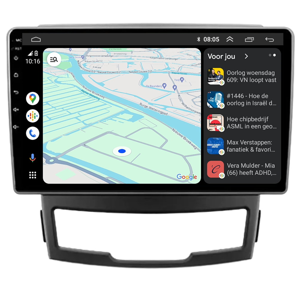 Ssangyong Korando | Androide 13 | Radio de coche | 2011 a 2014 | CarPlay y Android Auto
