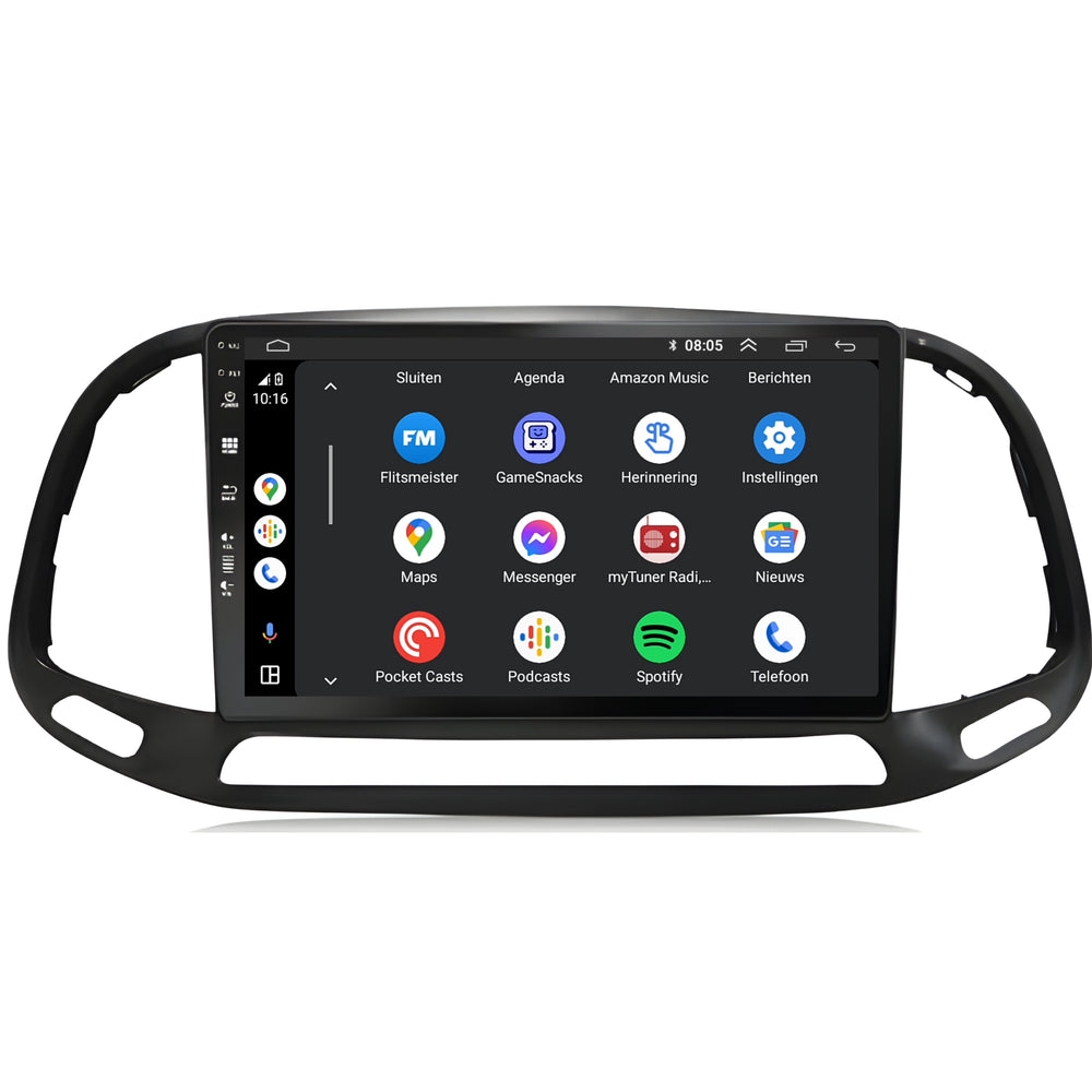 Fiat Doblo | Androide 13 | Radio de coche | 2015 a 2021 | CarPlay y Android Auto