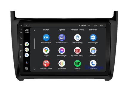 Volkswagen Polo CarPlay autoradio | 2009 t/m 2017 | Denago DNG-A116 | 9 inch | Android 13 | Draadloos CarPlay & Android Auto