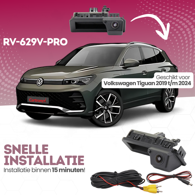 Volkswagen Tiguan Achteruitrijcamera | 2019 t/m 2024 | Nachtzicht & HD Beeld