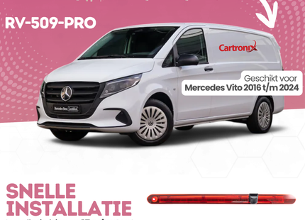 Mercedes Vito Derde Remlicht Achteruitrijcamera | 2016 t/m 2024 | Nachtzicht | HD Beeld