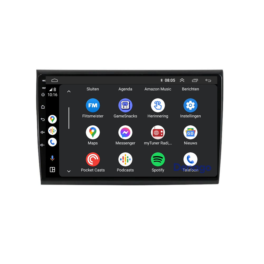 Radio para coche Fiat Bravo CarPlay | 2006 a 2017 | Denago DNG-A178 | 9 pulgadas | Androide 13 | CarPlay inalámbrico y Android Auto