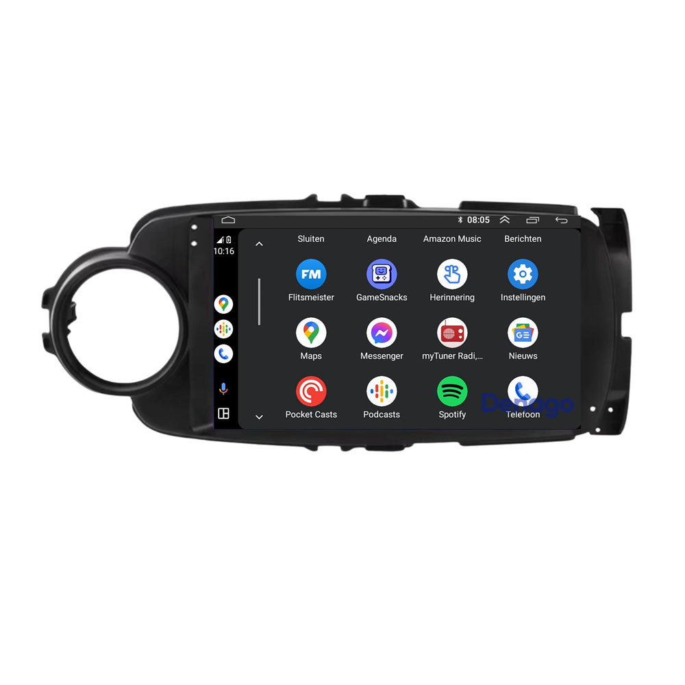 Toyota Yaris CarPlay car radio | 2011 to 2019 | Denago DNG-A287 | 9 inches | Android 13 | Black | Wireless CarPlay & Android Auto