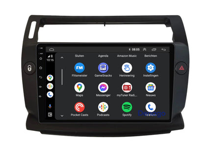 Autoradio CarPlay pour Citroën C4 | 2004 à 2010 | Denago DNG-A318 | Écran 9 pouces | Android 13 | CarPlay sans fil & Android Auto