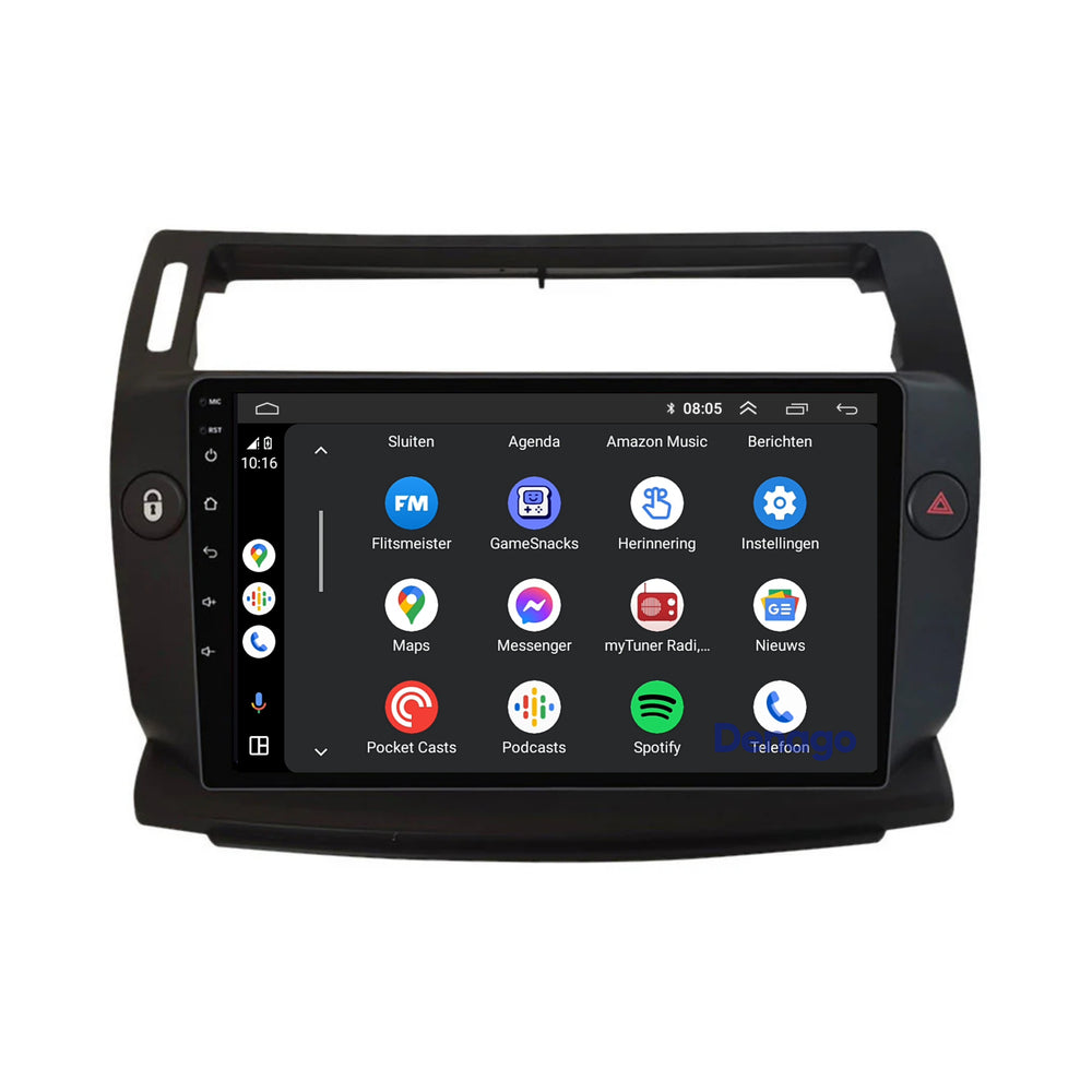 Citroën C4 CarPlay car radio | 2004 to 2010 | Denago DNG-A318 | 9 inches | Android 13 | Wireless CarPlay & Android Auto