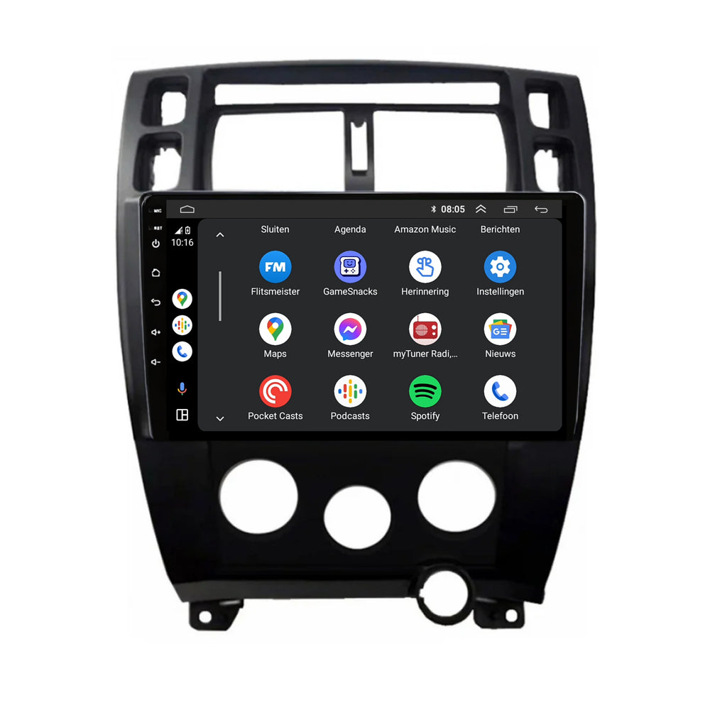 Hyundai Tucson | Android 13 | Car radio | 2004 to 2010 | Carplay & Android Auto | Black