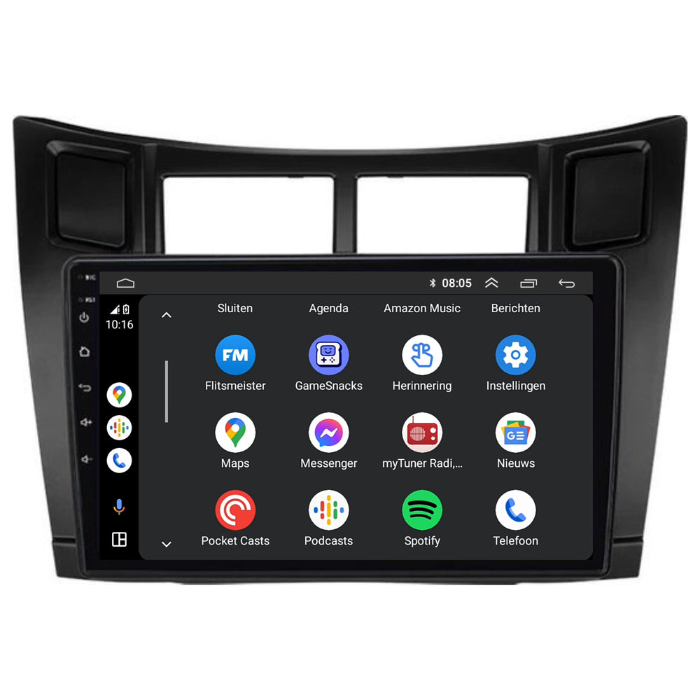 Toyota Yaris | Android 13 | Car radio | 2005 to 2012 | CarPlay & Android Auto