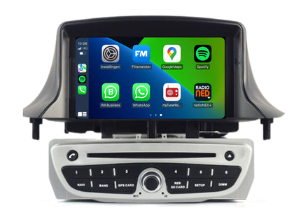 Renault Megane 3 | Android 14 | Autoradio | 2008 t/m 2015 | Carplay & Android Auto Zilver