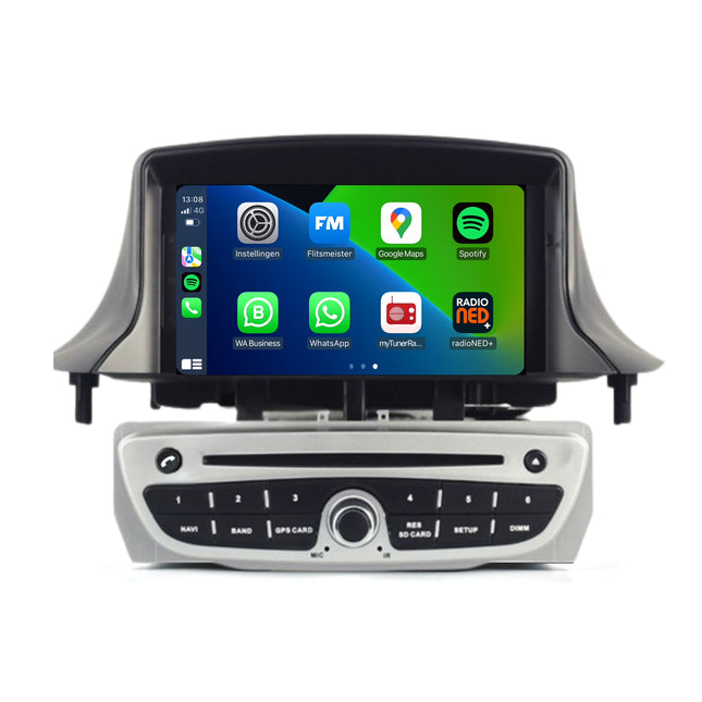 Renault Megane 3 | Android 14 | Autoradio | 2008 t/m 2015 | Carplay & Android Auto Zilver