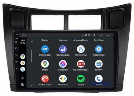 Toyota Yaris CarPlay car radio | 2005 to 2012 | Denago DNG-A297 | 9 inches | Android 13 | Wireless CarPlay & Android Auto
