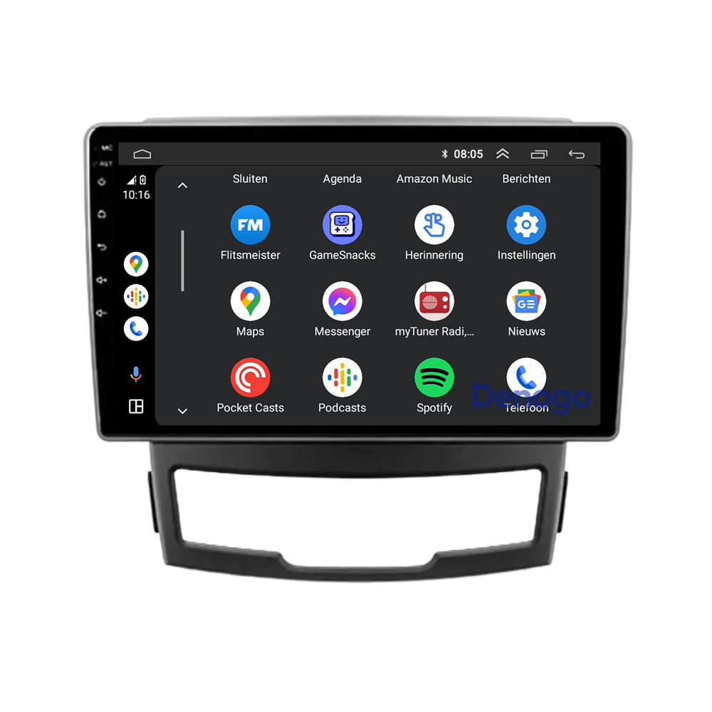 SsangYong Korando CarPlay autoradio | 2011 t/m 2014 | Denago DNG-A253 | 9 inch | Android 13 | Draadloos CarPlay & Android Auto