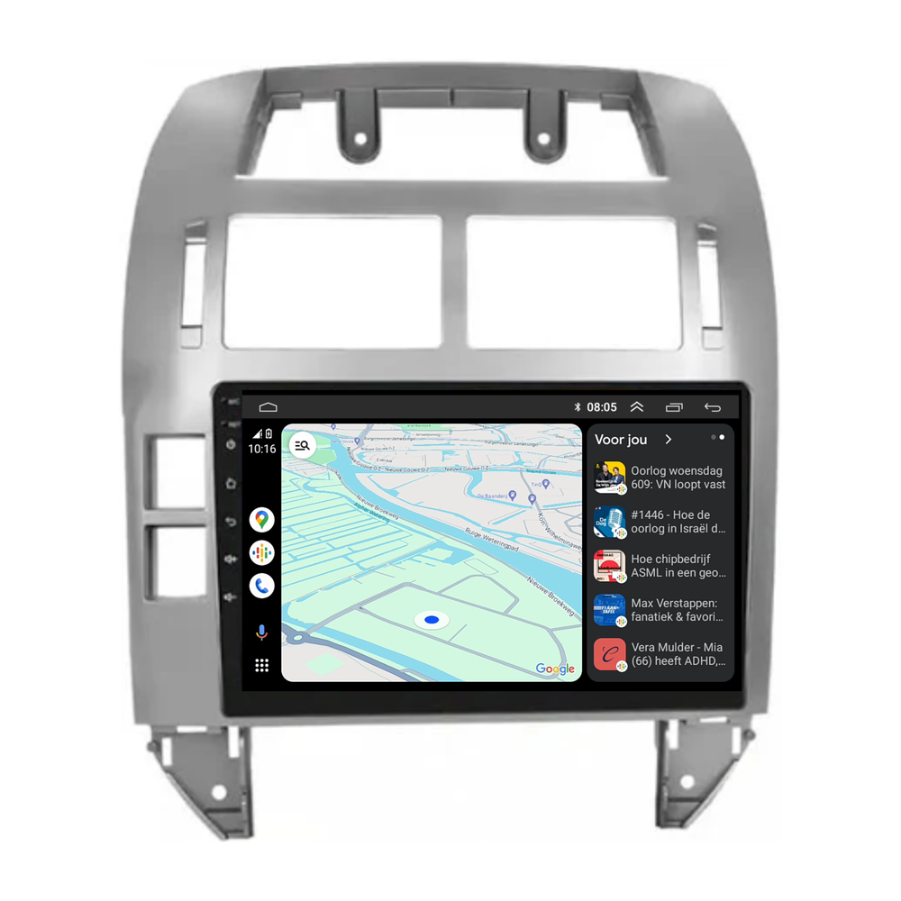 Volkswagen Polo | Androide 13 | Radio de coche | 1999 a 2009 | CarPlay y Android Auto | Gris
