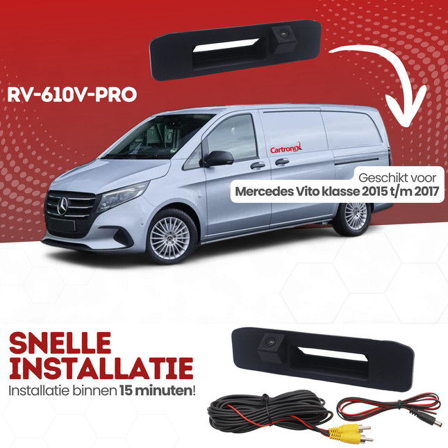 Mercedes Vito klasse Achteruitrijcamera | 2015 t/m 2017 | Nachtzicht & HD Beeld