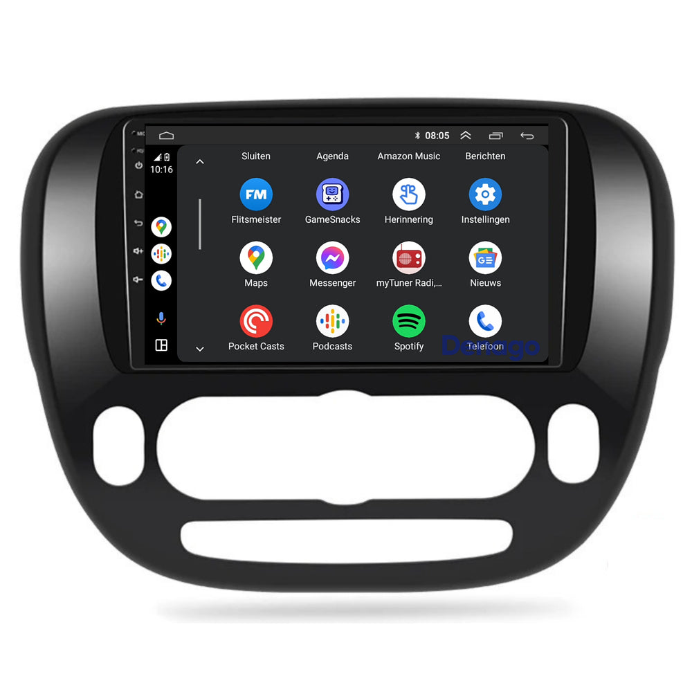 Autoradio Kia Soul compatible CarPlay | 2014 à 2018 | Denago DNG-A198 | Écran 9 pouces | Android 13 | CarPlay sans fil & Android Auto