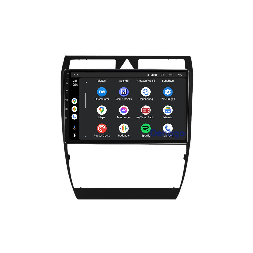 Audi A6 | T6 | RS6 | Allroad | Radio de coche CarPlay | 1999 a 2004 | Denago DNG-A196 | 9 pulgadas | Androide 13 | CarPlay inalámbrico y Android Auto