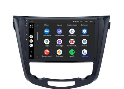 Nissan X-Trail CarPlay autoradio | 2014 t/m 2021 | Denago DNG-A107 | 10 inch | Android 13 | Draadloos CarPlay & Android Auto