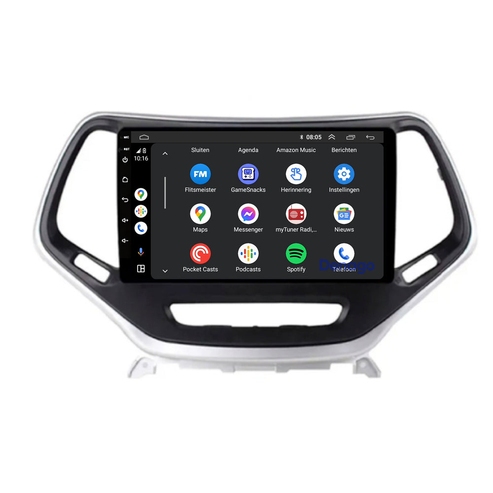 Jeep Cherokee CarPlay car radio | 2014 to 2018 | Denago DNG-A119 | 9 inches | Android 13 | Wireless CarPlay & Android Auto
