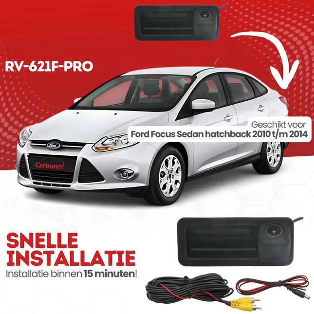 Ford Focus Sedan hatchback Achteruitrijcamera | 2010 t/m 2014 | Nachtzicht & HD Beeld