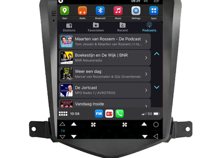 Chevrolet Cruze | Android 13 | Autoradio | 2009 t/m 2015 | CarPlay & Android Auto | Grote scherm