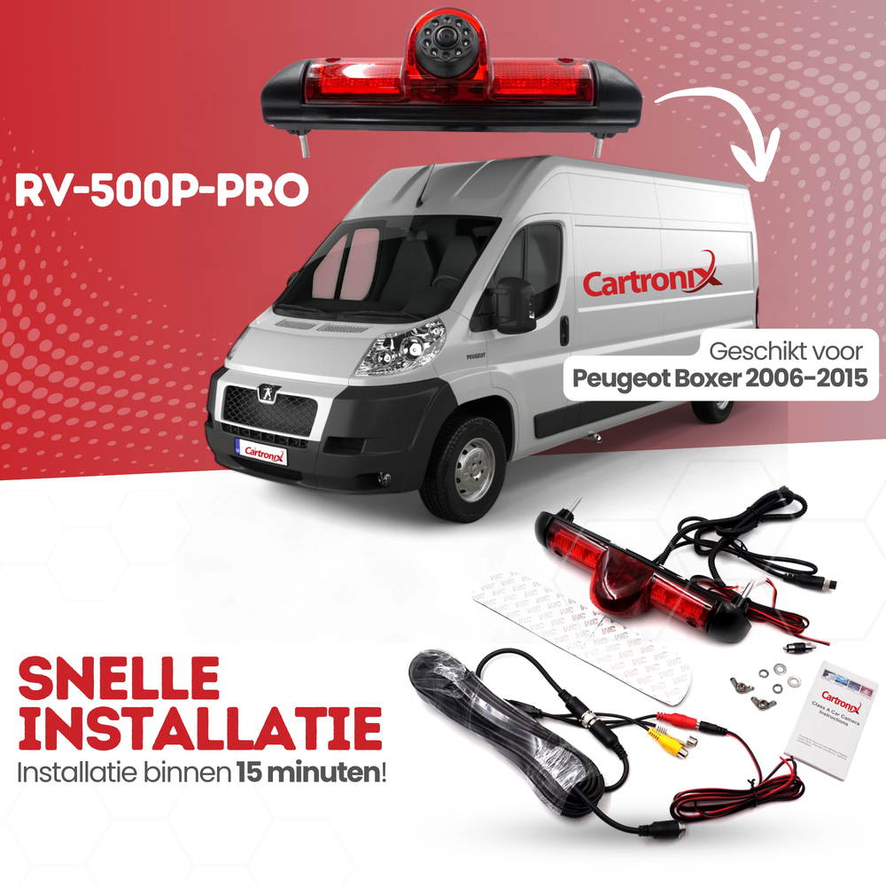Peugeot Boxer Derde Remlicht Achteruitrijcamera | 2006 a 2015 | Visión nocturna | Imagen HD