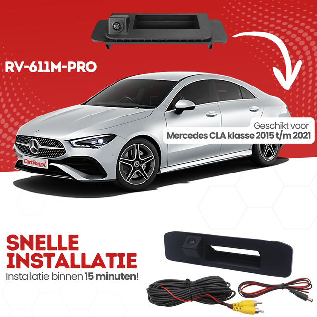 Mercedes CLA klasse Achteruitrijcamera | 2015 t/m 2021 | Nachtzicht & HD Beeld