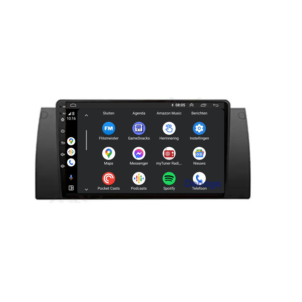BMW X5 CarPlay autoradio | 1999 t/m 2005 | Denago DNG-A301 | 9 inch | Android 13 | Draadloos CarPlay & Android Auto