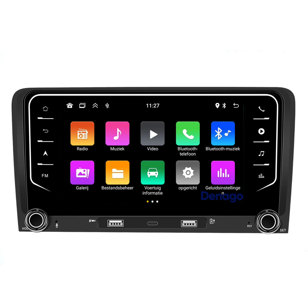 Audi A3 CarPlay Autoradio | Android 13 | 2GB + 64GB | 2004 t/m 2013 | Android Auto