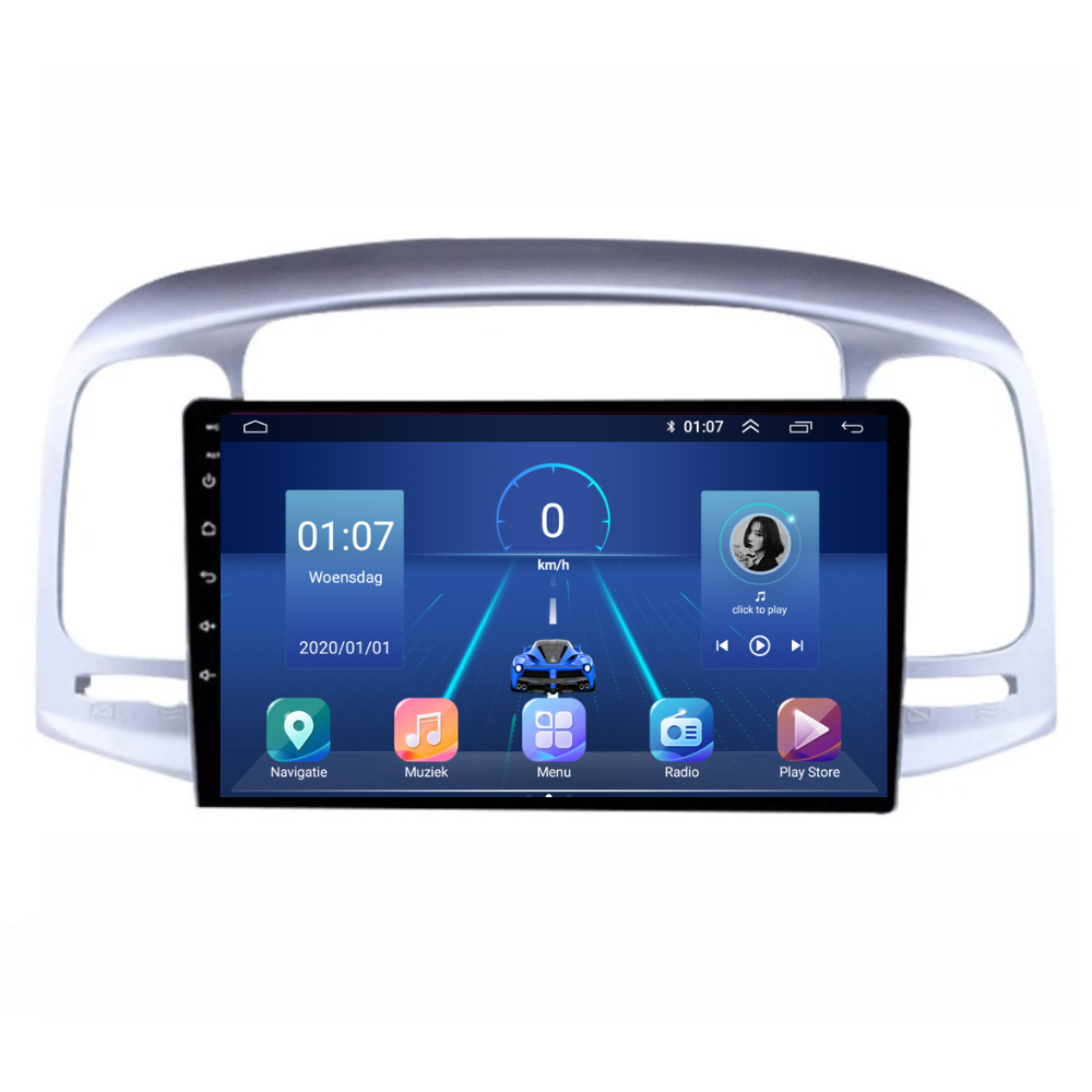 Acento Hyundai | Androide 13 | Radio de coche | 2007 a 2011 | Carplay y Android Auto