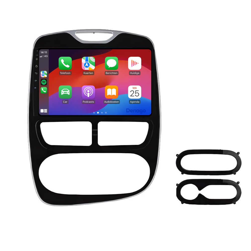 Renault Clio 4 CarPlay car radio | 2013 to 2015 | Denago DNG-A20 | 9 inches | Android 13 | Wireless CarPlay & Android Auto