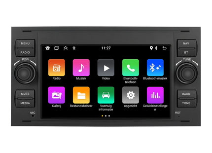 Ford | C-Max, Fiesta, Focus, Fusion, Galaxy, Kuga, S-Max, Transit, Transit Connect | 2003 t/m 2013 | Android 15 Autoradio | 4GB RAM 64GB | CarPlay & Android Auto