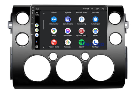 Toyota FJ Cruiser CarPlay autoradio | 2006 t/m 2017 | Denago DNG-A308 | 9 inch | Android 13 | Draadloos CarPlay & Android Auto