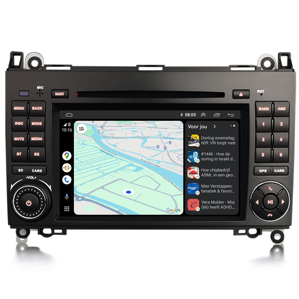 Mercedes Sprinter | vito | viano | CarPlay y Android Auto | radio de coche | Androide 14 | 4+64GB | DVD/CD