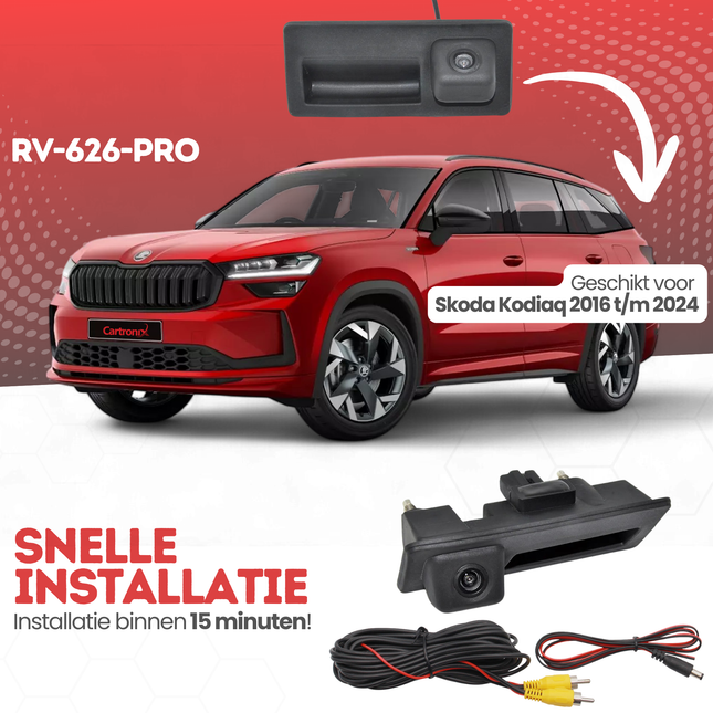 Skoda Kodiaq Achteruitrijcamera | 2016 t/m 2024 | Nachtzicht & HD Beeld