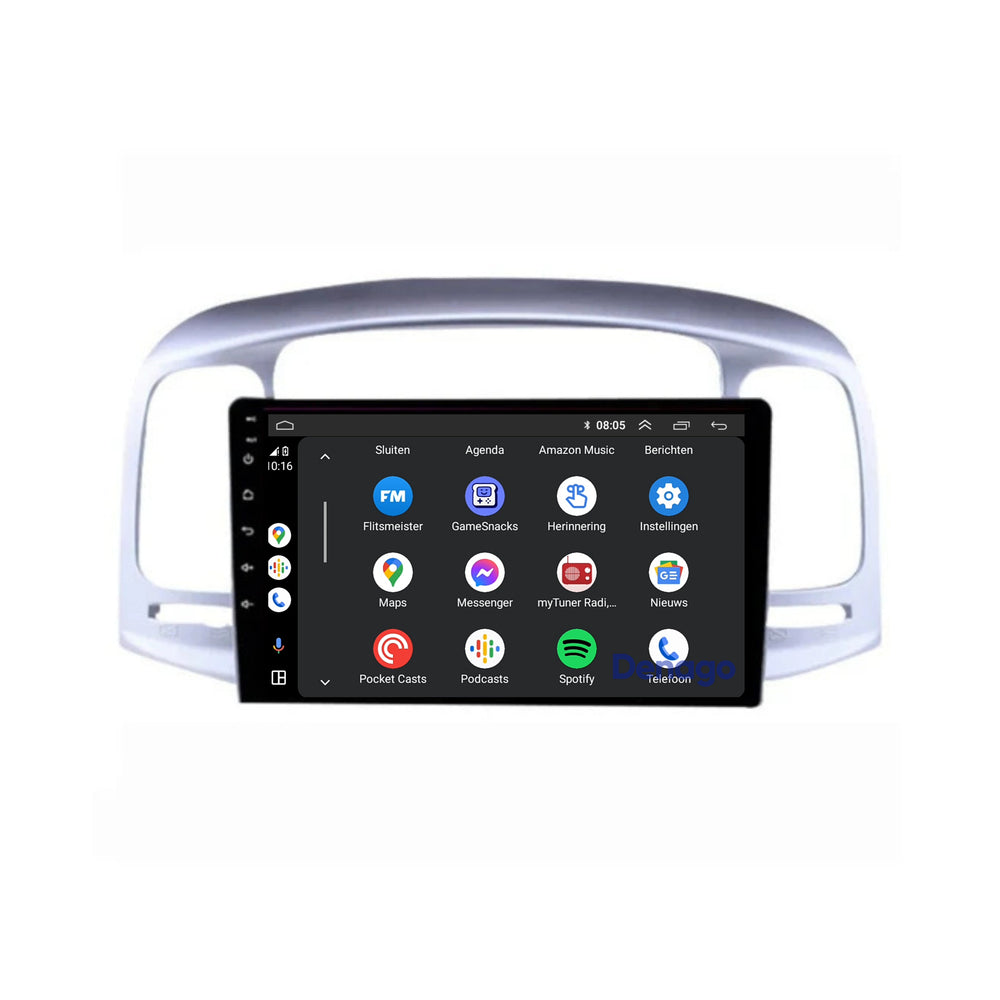 Hyundai Accent CarPlay car radio | 2007 to 2011 | Denago DNG-A174 | 9 inches | Android 13 | Wireless CarPlay & Android Auto