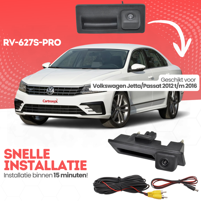 Volkswagen Jetta/Passat Achteruitrijcamera | 2012 t/m 2016 | Nachtzicht & HD Beeld