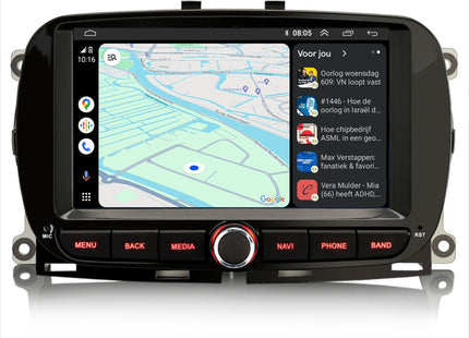 Fiat 500 CarPlay | Android 14 | 2007 t/m 2015 | 4+64GB