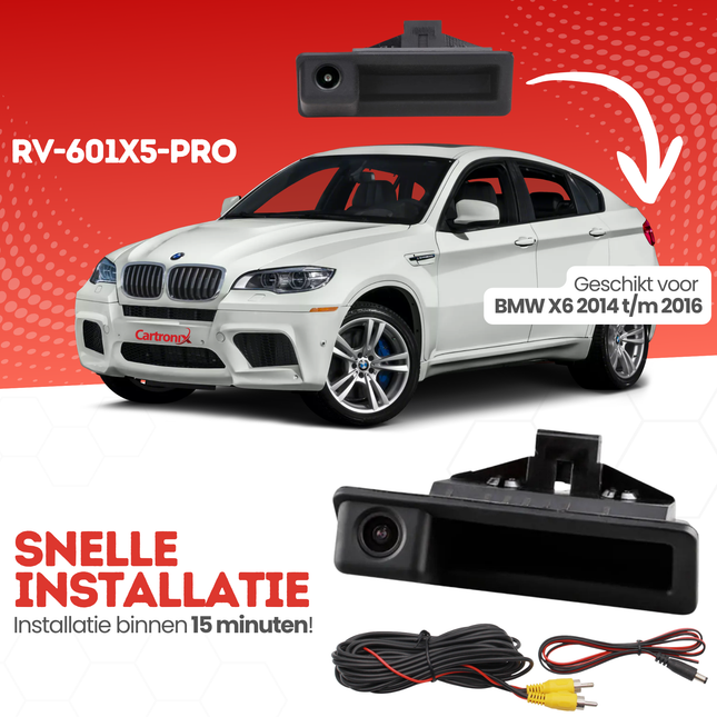 BMW X6 Achteruitrijcamera | 2014 t/m 2016 | Nachtzicht & HD Beeld
