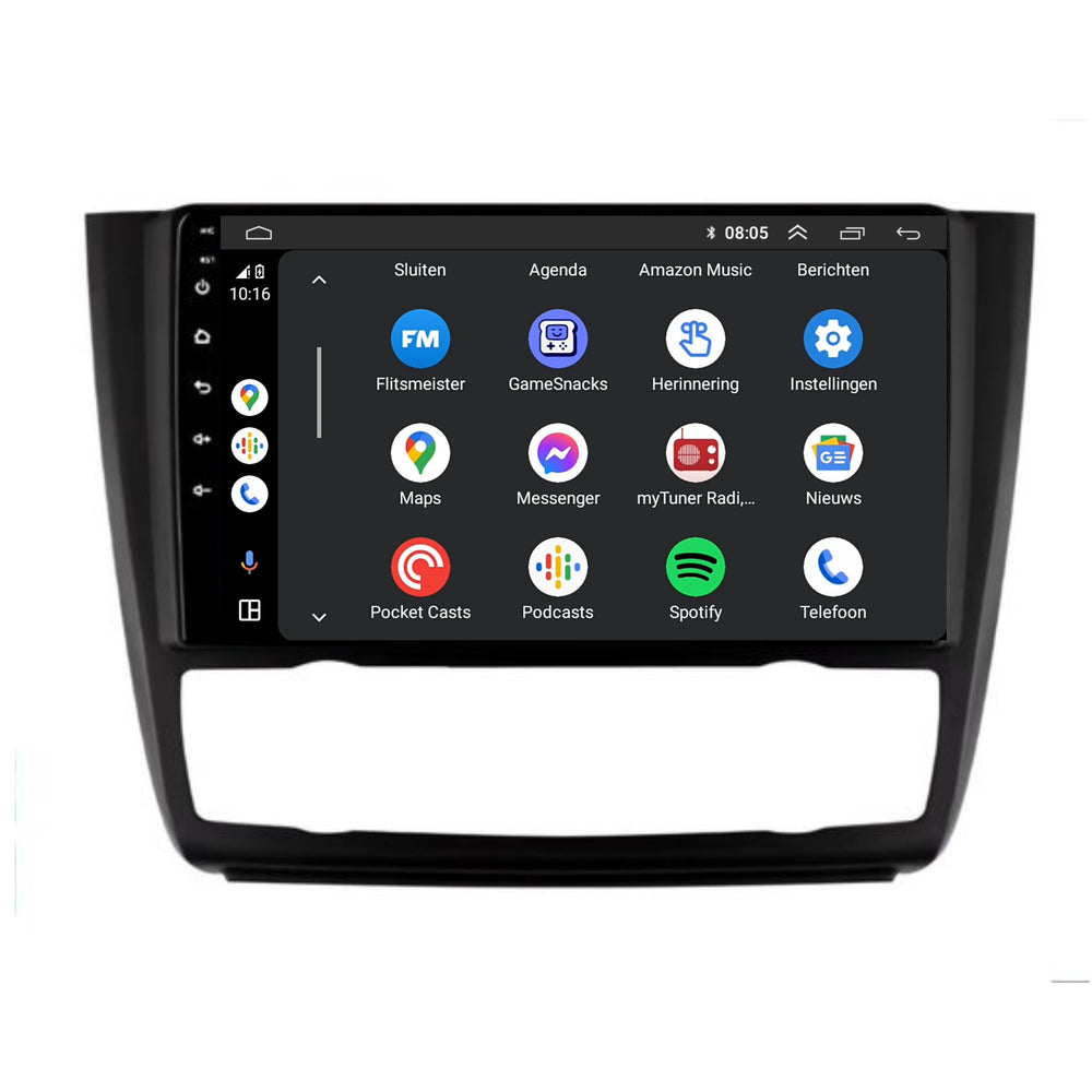 BMW Serie 1 E87 | E81 | E82 | E88 | Androide 13 | Radio de coche | 2004 a 2012 | CarPlay y Android Auto