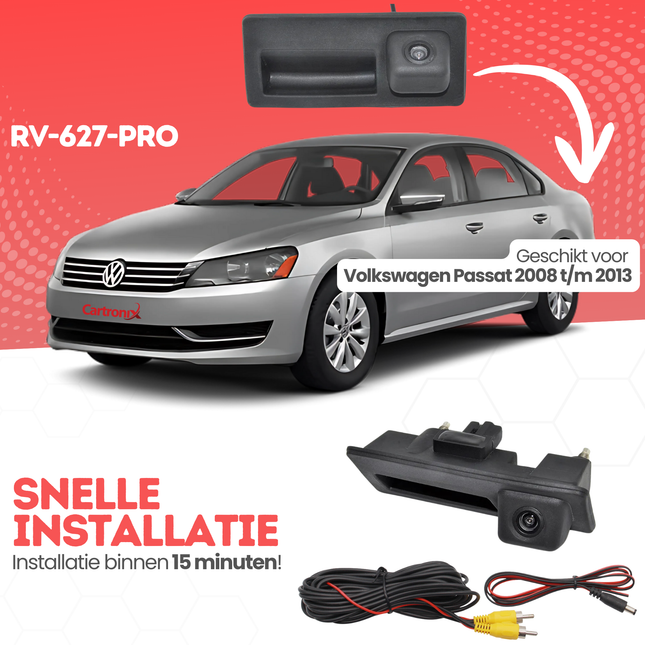 Volkswagen Passat Achteruitrijcamera | 2008 t/m 2013 | Nachtzicht & HD Beeld