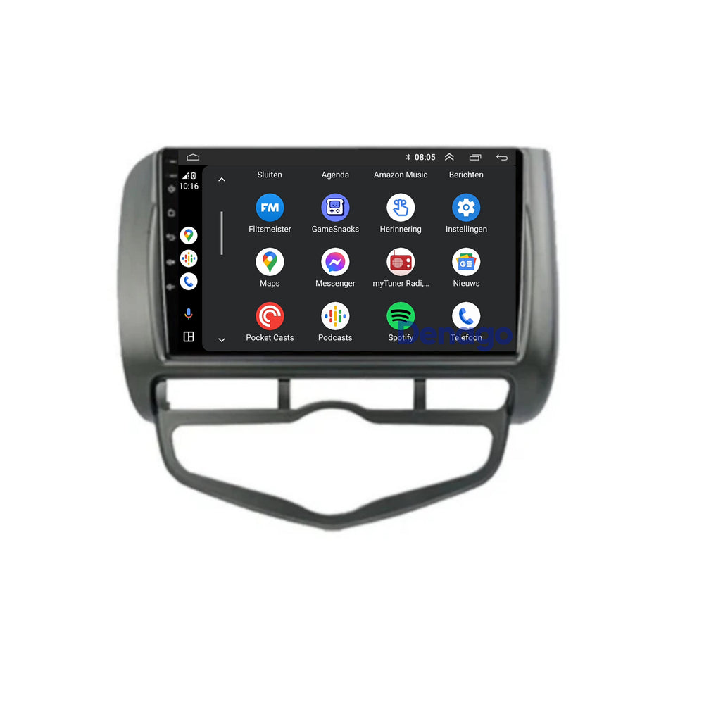 Radio para coche Honda Jazz CarPlay | 2005 a 2008 | Denago DNG-A202 | 9 pulgadas | Androide 13 | CarPlay inalámbrico y Android Auto