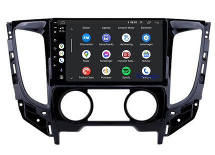 Mitsubishi L200 CarPlay autoradio | 2016 | Denago DNG-A185 | 9 inch | Android 13 | Draadloos CarPlay & Android Auto