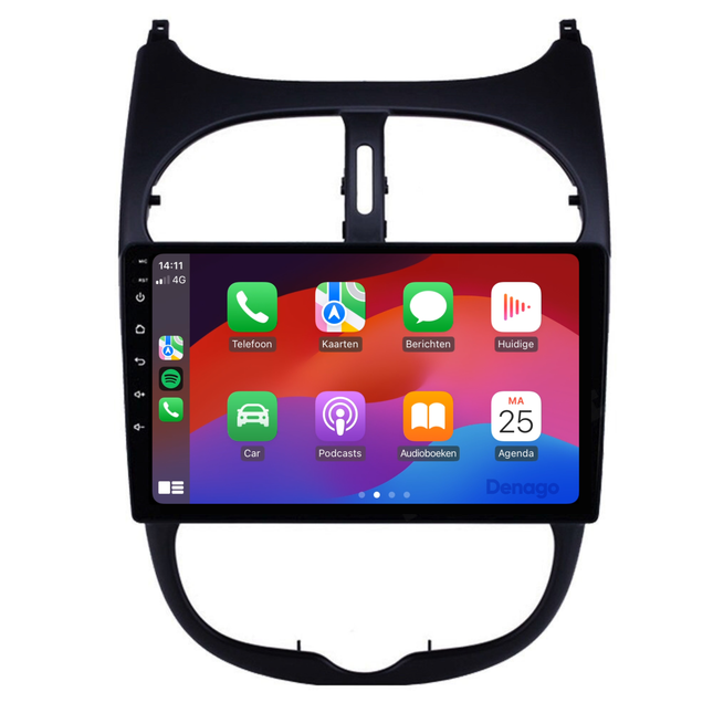 Peugeot 206 Autoradio | 1998 t/m 2009 | Android 13 & CarPlay