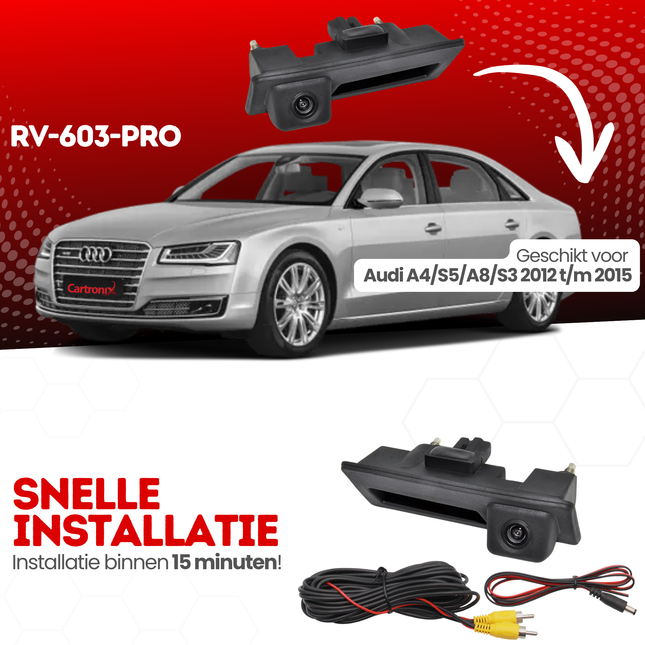 Audi A4/S5/A8/S3 Achteruitrijcamera | 2012 t/m 2015 | Nachtzicht & HD Beeld