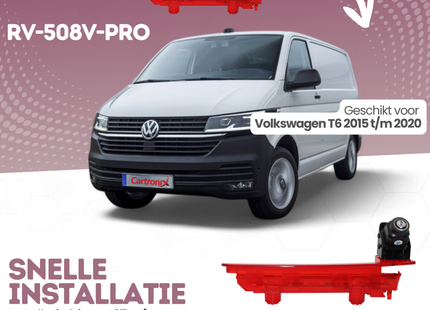 Volkswagen T6 Derde Remlicht Achteruitrijcamera | 2015 t/m 2020 | Nachtzicht | HD Beeld