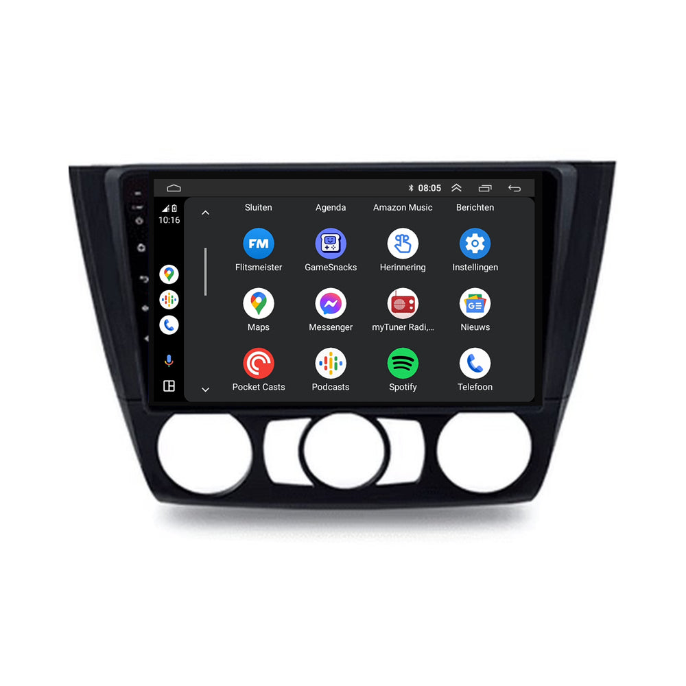 BMW 1 Serie E81 E82 E87 E88 | Android 13 | Autoradio | 2004 t/m 2012 | CarPlay & Android Auto