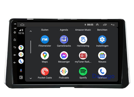 Toyota Corolla CarPlay autoradio | 2018 t/m 2020 | Denago DNG-A144 | 9 inch | Android 13 | Draadloos CarPlay & Android Auto