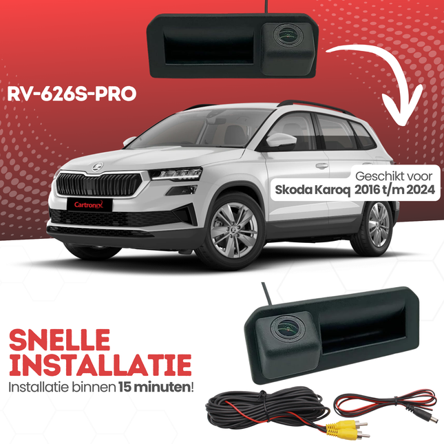 Skoda Karoq Achteruitrijcamera | 2016 t/m 2024 | Nachtzicht & HD Beeld